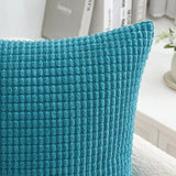 1 x RAW Customer Returns MIULEE Set of 2 Cushion Covers Corduroy Decorative Pillows Cushion Covers Sofa Cushions Decorative Couch Cushions Throw Pillows Cushion Cover Modern Cover Soft for Sofa Living Room Bedroom 50 x 50 cm Blue Green - RRP €20.99