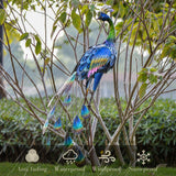 1 x RAW Customer Returns TERESA S COLLECTIONS Outdoor Garden Decor, 35 Large Peacock Garden Statue Metal Sculptures Standing Indoor Outdoor Lawn Patio Decor Gifts for Women - RRP €59.99