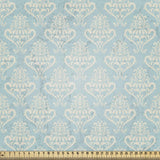 1 x RAW Customer Returns ABAKUHAUS Turquoise Fabric by the Meter, Medieval Symbols, Quality Fabric Decorative Upholstery Home Textile Fabric, 2M 148x200cm , Cream - RRP €26.9