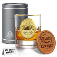 1 x RAW Customer Returns CROWNLY CRYSTAL Personalized Gifts for Men Whisky Gift Set Grandpa Gifts Birthday Gift Grandpa Christmas Gift Ideas Gifts for Older Men Birthday Gift for Grandpa - RRP €20.5