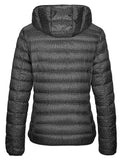 1 x Brand New Wantdo Women s Down Jacket Lightweight Compressible Quilted Hooded Coat Insulated Mountain Windbreaker Jacket Hooded Thin Short Outdoor Jacket Dark Gray Print L - RRP €62.9