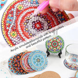 2 x Brand New PCS Diamond Painting Coasters Reusable DIY Mandala Cup Coasters Diamond Painting Adult Diamond Painting Sets for Crafts for Cups, Vases, Candles Decoration - RRP €22.68