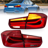 1 x RAW Customer Returns VLAND Tail Lights Compatible with BMW 3 Series F30 F35 F80 2012-2018 with Turn Signal Sequential Indicator Tail Lights, Red, E-mark - RRP €329.99