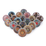 1 x RAW Customer Returns Ajuny Multicolored Handmade Ceramic Knobs in Vintage Look with Floral Pattern Door Handles for Kitchen Cabinets Drawers Furniture Cupboard Handles Indian Hand Painted Glossy Surface Set of 20 - RRP €22.67