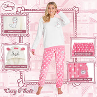 1 x RAW Customer Returns Disney Women s Winter Fleece Stitch Minnie Marie Simba Winnie The Pooh Pajamas L, Pink Marie  - RRP €29.14