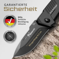 1 x RAW Customer Returns BERGKVIST K10 folding knife two-hand knife - sharp pocket knife for outdoor survival with fire steel bag - allowed to be carried in Germany - RRP €28.22