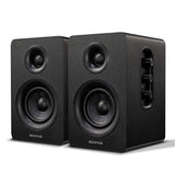 1 x RAW Customer Returns Sanyun SW208 3 Active Bluetooth 5.0 Bookshelf Speakers - 60W Carbon Fiber Speaker Unit - Built-in 24-bit DAC - Dynamic 3D Surround Sound - 2.0 Computer PC Monitor Pair, Black  - RRP €70.67