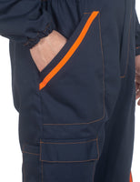 1 x RAW Customer Returns CBF Balducci Group for men work suit made of 100 cotton with multiple pockets, without elastic at the wrists, long sleeve extra large orange blue. - RRP €40.0