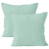 1 x RAW Customer Returns Encasa Cotton Pillow Cases, Set of 2 I 18x18 in 45x45 cm - Mint Green I No Insert I Simply Pillowcases I Machine Washable Indoor Use Only - RRP €17.48