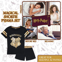 1 x RAW Customer Returns Harry Potter Women s Summer Short Pajamas Black, L  - RRP €24.99