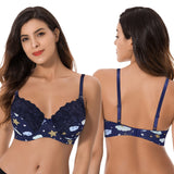 1 x RAW Customer Returns Curve Muse Plus Size Nursing Underwire Bra with Folding Cups 2 Pack -Navy Printed Yellow,White-35C - RRP €31.22