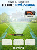 1 x RAW Customer Returns STONE REEF lawn sprinkler 9-251m2 for garden irrigation - 20 nozzles, sprinkler for irrigation, sprinkler for lawns areas, sprinkler system can be lowered - RRP €19.99