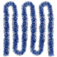 15 x Brand New testyu Christmas Tinsel Garland, 39.4 Feet Metallic Garland Glittering Hanging Decoration for Christmas Party Indoor and Outdoor Decorations - Blue - RRP €181.5