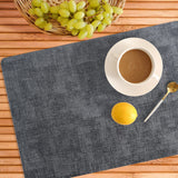 1 x Brand New Placemats leather set of 4 placemats PU artificial leather placemats, heat-resistant placemats, double-sided placemats, washable waterproof 43 x 30 cm place mats for home kitchen restaurant black - RRP €23.99