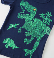 1 x RAW Customer Returns TEDD Baby Summer Short Pajamas Boy Cotton Dinosaur Nightwear Clothes Two Piece Set for Children 1-12 Years - RRP €24.0