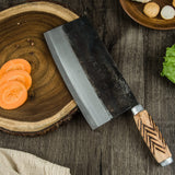 1 x RAW Customer Returns XYJ Chinese Kitchen Knives 8 Inch Butcher Knife Professional Chef s Knife Stainless Steel Meat Vegetable Slicer - RRP €30.8