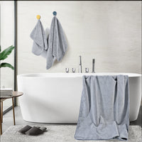 1 x RAW Customer Returns Polyte - Towel set - quick-drying lint-free microfiber - 6 pieces gray  - RRP €29.89