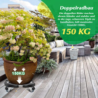 1 x RAW Customer Returns Linkax plant roller 35-48cm, rolling board plants up to 150 KG, saucer flowerpot large plant pot for outdoor parasol stand, trash can, rain barrel, water barrel, wine rack - RRP €28.22