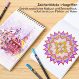 1 x RAW Customer Returns Shuttle Art Professional Colored Pencils, 80 Colors Colored Case with Coloring Book, Drawing Pad and Sharpener, Colored Pencils for Children Adults for Drawing, Mandala, Coloring - RRP €22.99