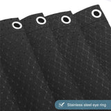 1 x RAW Customer Returns Furlinic shower curtain extra long 180x240 in black. Heavy bath curtain made of fabric for bathtub and bathroom. Waterproof, washable, anti-mold waffle with 12 shower rings. - RRP €25.7