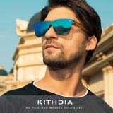 1 x RAW Customer Returns KITHDIA Wooden Sunglasses Men and Women Polarized Sunglasses with Wooden Temples UV400 Protection C5029 - RRP €24.98