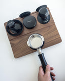 2 x RAW Customer Returns Normcore tamper mat, coffee tamper station 51mm 54mm 58mm for barista made of original walnut, espresso tamper mat barista accessories for portafilter, tamper tray, coffee tamper mat - RRP €120.98