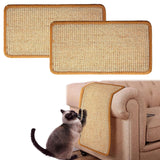 10 x Brand New 2 Pieces Cat Scratching Mat, Natural Sisal Cat Scratching Mats, Non-Slip Cat Scratching Post, Durable Sisal Cat Mat, Sofa and Furniture Protection 25x50  - RRP €180.0