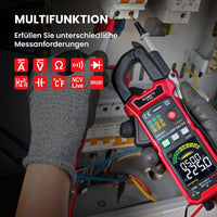 1 x RAW Customer Returns KAIWEETS Smart Clamp Meter Automatic Clamp Meter T-RMS 6000 Counts with D-Shaped Jaws, Inrush Current Function, HD Color Screen, AC DC Current Voltage Measurement, NCV - RRP €56.05