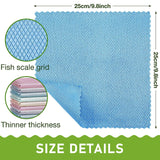 1 x Brand New VBNZBK Thickened Magic Cleaning Cloth, Pack of 10 Multifunctional Microfiber Cleaning Cloths, Fishscale Cleaning Cloths for Polishing Cloth Window Car Mirror Kitchen Bathroom 9.8 x 9.8 cm  - RRP €20.4