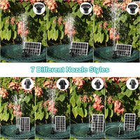 1 x RAW Customer Returns SZMP Solar Fountain for Outdoor 2024 Upgrade, 3.5W Solar Pond Pump LED Lights with 8 DIY Effects, 16.4ft Cable, 2000mAh Battery, Solar Water Pump Solar Floating Fountain Pump for Garden, Bird Bath - RRP €29.99