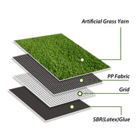 1 x RAW Customer Returns Artificial grass carpet for indoor and outdoor use, pile height 35mm, grass carpet for dogs, garden and doormat, rubberized underside with drainage holes 0.4mx 0.8m  - RRP €26.21