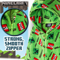 1 x RAW Customer Returns Minecraft onesie, children s jumpsuit, boys pajamas, full body suit, children s sleepsuit, warm fleece overall, leisure suit... - RRP €18.98