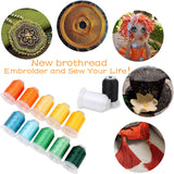 1 x RAW Customer Returns New brothread 40 Brother Colors Polyester Machine Embroidery Thread 500M 550Y for Brother Babylock Janome Singer Kenmore Embroidery Machine - RRP €33.99