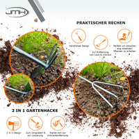 1 x RAW Customer Returns JMH garden tool set made of stainless steel - 7-piece garden tool set - garden accessories for outdoor use - garden tools with weed cutter - garden tools - RRP €29.23