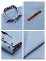 1 x RAW Customer Returns COOFANDY Men s Shirt Long Sleeve Denim Shirt Business Casual Long Sleeve Shirt Cowboy Western Denim Shirt Casual Shirt Men Kent Collar Slim Fit Traditional Shirt Baby Blue S - RRP €32.99