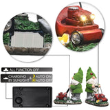 1 x RAW Customer Returns TERESA S COLLECTIONS Garden Decoration for Outdoors with Solar Lighting 22cm Waterproof Garden Gnome Figures with Lawnmower Made of Synthetic Resin Garden Gnomes for Outdoors Yard Lawn Balcony Gifts for Women - RRP €35.34