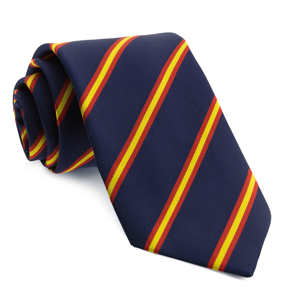 1 x RAW Customer Returns Cencibel Smart Casual Striped Tie Spain Flag Navy  - RRP €23.3