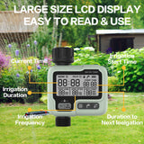 1 x RAW Customer Returns CROSOFMI Garden Irrigation Computer Automatic Watering System Timer IPX5 Waterproof Rain Delay Manual Watering Mode Child Lock Mode LCD Screen - RRP €29.5