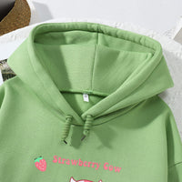 6 x RAW Customer Returns Women s Hoodie Crew Neck Hoodie Girls Teenager Kawaii Long Sleeve Shirt Jumper Women Autumn Winter Warm Hooded Pullover Sweatshirt Green, 2XL  - RRP €162.72