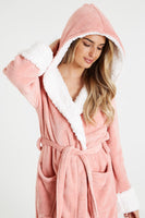 1 x RAW Customer Returns CityComfort Women s Fluffy Fleece Dressing Gown Women s Dressing Gown Women Pink, L  - RRP €24.79