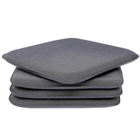 1 x RAW Customer Returns RACE LEAF Set of four 40.5x40.5cm Memory Foam Slow Rebound Seat Cushion Indoor Household Seat Cushion Waterproof Surface, Non-Slip Bottom Black Grey - RRP €33.98