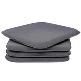 1 x RAW Customer Returns RACE LEAF Set of four 40.5x40.5cm Memory Foam Slow Rebound Seat Cushion Indoor Household Seat Cushion Waterproof Surface, Non-Slip Bottom Black Grey - RRP €32.24