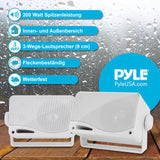 1 x RAW Customer Returns Pyle Waterproof Speakers 3.5-inch 200-Watt 3-Way Weatherproof Mini Box, White, PLMR24 - RRP €32.29