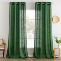 1 x RAW Customer Returns MIULEE curtains with eyelets, voile curtain, modern linen look, semi-transparent for living room, kitchen curtains, children s room, room divider, sliding curtain, loop curtain, set of 2 - RRP €35.59