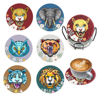 1 x Brand New Nuyoach Diamond Painting Coasters, 6 Pieces Diamond Cup Coasters with Holder, 5D Diamond Art Painting Craft Set Adults, DIY Craft Diamond Painting for Boys Girls Beginners Children - RRP €20.4