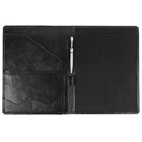 1 x RAW Customer Returns Moonster Professional Portfolio made of leather document folder A4 - writing folder A4 format with luxury pen - stylish organizer for notepads with business card holder - RRP €60.0