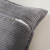 1 x RAW Customer Returns Topfinel set of 2 cushion covers, 50 x 50 cm, dark gray corduroy velvet cushion covers, decorative cushion cover, sofa cushion, decorative cushion for sofa, bedroom, living room, balcony, children, fluffy - RRP €23.18