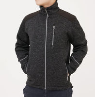 1 x RAW Customer Returns WORK IDEA Men s knitted fleece jacket, fleece cardigan, breathable outdoor fleece jackets for men, warm and lightweight knitted fleece jacket with zip... - RRP €37.81