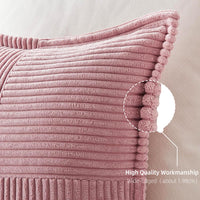 1 x RAW Customer Returns Topfinel cushion cover 40x40 pink set of 2 corduroy cushion covers cushion cover decorative cushion cover sofa cushion decorative cushion decoration for sofa bedroom living room balcony children fluffy winter - RRP €17.23