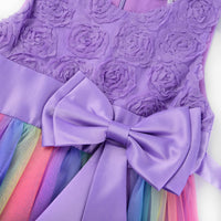 1 x RAW Customer Returns JerrisApparel Princess Flower Dress Girls Formal Wedding Tulle Dress 4 Years, Purple  - RRP €22.99